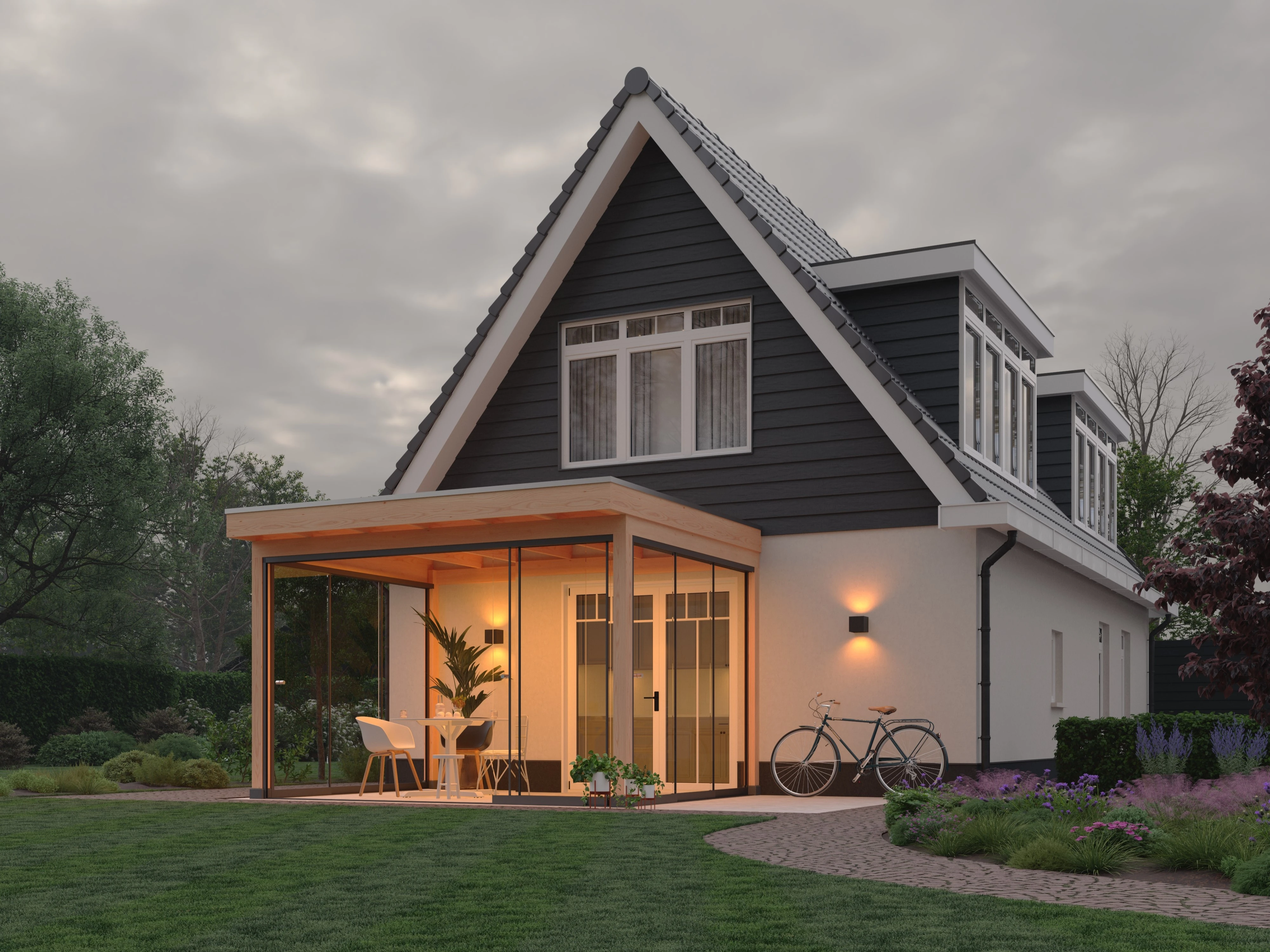 Douglas Buitenverblijf aan huis, 400 x 300, met twee zijwanden en glazen schuifwand, Westwood - Afbeelding 3